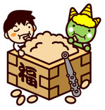 豆まき　Bean-throwing ceremony